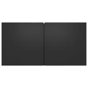 Berkfield 4 Piece TV Cabinet Set Black Engineered Wood