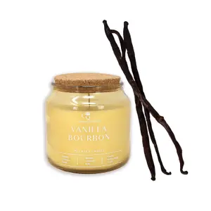 Scented Candle Queen 390g Jar Vanilla Bourbon Aromatherapy Fragrance Single Wick