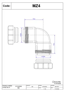 McAlpine MZ4 2" 90 degree Multifit Bend