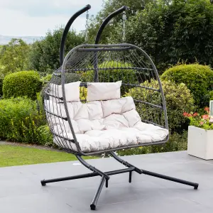 Burford Swinging Double Garden Seat - Cream