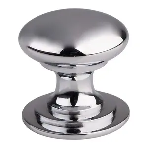 Carlisle Brass Polished Chrome Victorian Cupboard Knob 32mm Polished Chrome (M47BCP)