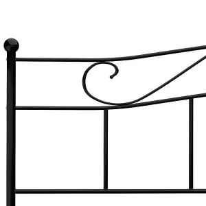 Berkfield Bed Frame Black Metal 180x200 cm 6FT Super King