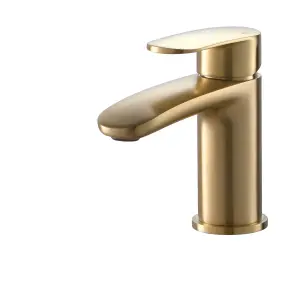 Basin Mixer Tap with Drain,Brass Bathroom Sink Taps with Waste, Modern Bathroom Taps with Pop Up