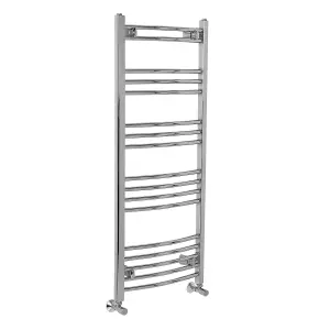 Right Radiators 1200x495 mm Bathroom Curved Heated Towel Rail Radiator Warmer Ladder Chrome