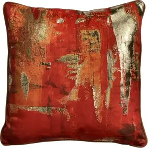 Orange Abstract Art Artwork Cushion,45x45cm