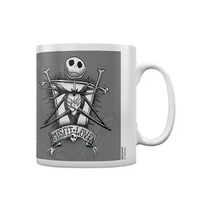 Nightmare Before Christmas Misfit Love Mug White/Grey (One Size)