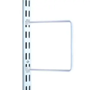 RBUK Twin Slot Flexible Bookend 250mm White, Pack of 2