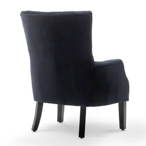 Velvet Navy Blue Gabriella Accent Chair