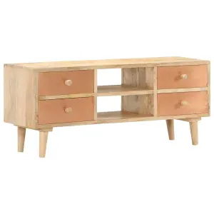 Berkfield TV Cabinet 110x30x45 cm Solid Mango Wood