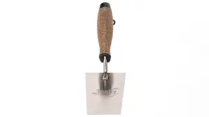 Toolty Bucket Trowel with Cork Handle 130mm Stainless Steel for Scooping and Scraping Mortar Cement Plaster Masonry Brickwork