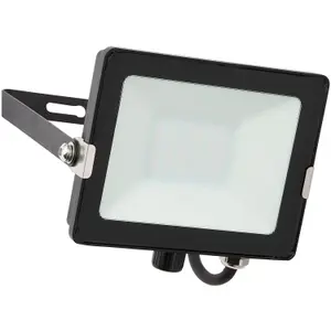 4 PACK Outdoor Waterproof LED Floodlight - 30W Cool White LED - Matt Black