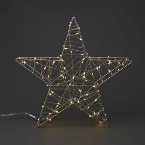 Silver effect Star LED Electrical christmas decoration