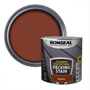 Ronseal Ultimate protection Rich mahogany Matt Decking Wood stain, 2.5L