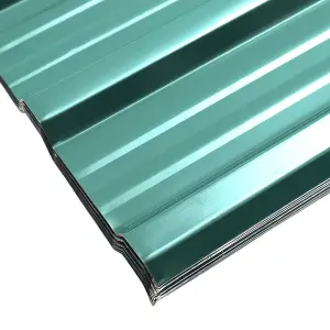 12 Pcs Dark Green 115cm Steel Corrugated Roof Panels with Pre Drilled Holes and 100 Screws Included