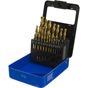 19 Piece HSS Drill Bit Set with Split Point Tips - Precision Sizes from 1mm to 10mm