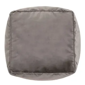 icon Amara Velvet Bean Bag Pouffe Charcoal Grey