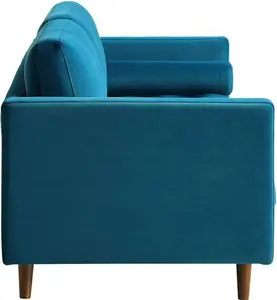 Henrietta Large 3-Seater Sofa, Teal Velvet - Daals - Sofas