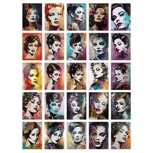 Glitter & Glamour Women Portraits - 50 Piece No Frame Print