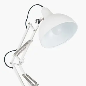 White Angled Task Table Lamp Study Desk Like