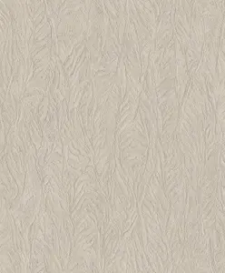 Galerie Ambiance Taupe Beige Leaf Emboss Embossed Wallpaper