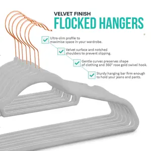 LIVIVO Clothes Clothing Hangers (Pack of 50)