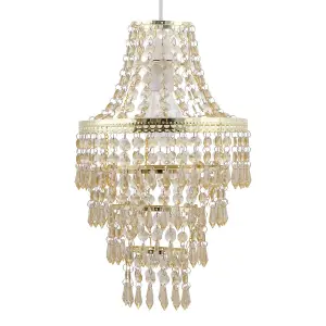 First Choice Lighting Gold Tiered Chandelier Style Light Shade