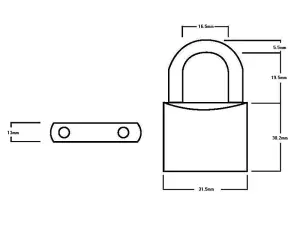 Squire LN3 Lion Brass Padlock 30mm