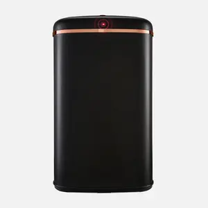 Cavaletto Steel Open Rubbish Bin - 58L Black / Rose Gold