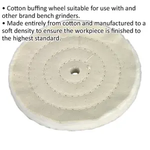 High-Quality Cotton Buffing Wheel 150mm - Perfect for Bench Grinders