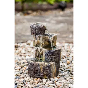 Certikin Heissner Tree Stump Cascade Water Feature with Pump + Lights 016585-00