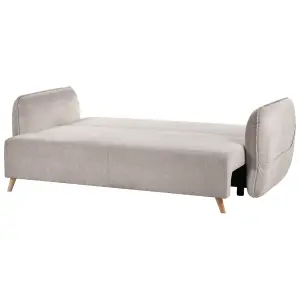 Sofa Bed VALLANES Taupe Velvet