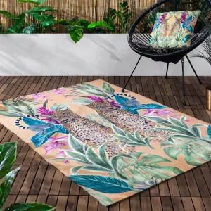 Wylder Tropics Kali Leopards Tropical Polyester Filled Outdoor Cushion