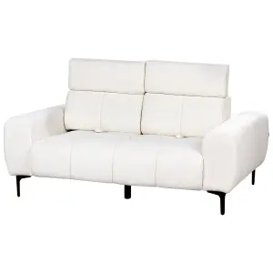 2 Seater Boucle Sofa White VEGAMO