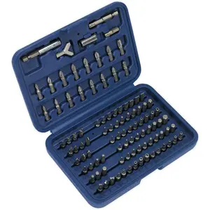 100 Piece Power Tool Security Bit Set - Chrome Vanadium Steel Bits - Case