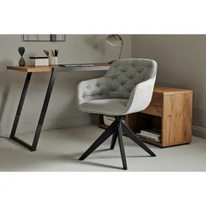 Kensington Upholstered Dining Chair Light Grey Velvet