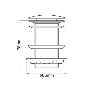 Flomasta Silver Brass Sprung Unslotted Waste (Dia)66mm