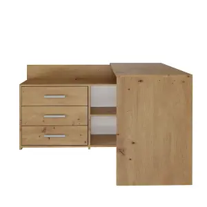 Dany Corner Desk with Drawers Artisan Oak