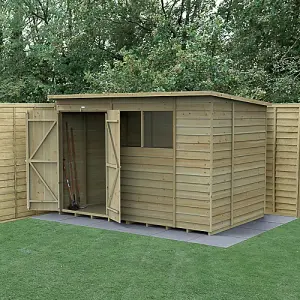 4LIFE Pent Shed 10x6 - 2 Windows - Double Door