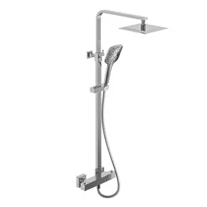 Dezine Cubo Pro Exposed Square Shower Kit, Chrome