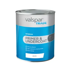 Valspar Trade White Matt Wall & ceiling Primer & undercoat, 1L