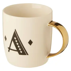 Maison by Premier Mimo Diamond Deco A Letter Monogram Mug