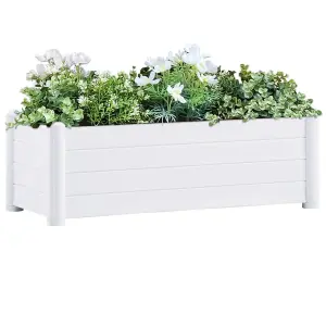 Berkfield Garden Raised Bed PP White 100x43x35 cm