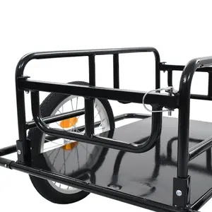 vidaXL Bike Trailer 130x73x48.5 cm Steel Black