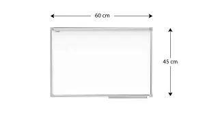 ALLboards Whiteboard dry erase magnetic surface aluminium frame 45x60 cm CLASSIC A7