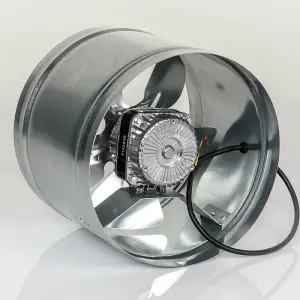 Metal Inline Extractor Fan 207mm / 8.15" Industrial Duct