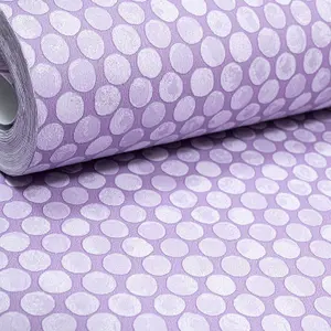 Plum Purple Dot Wallpaper Smooth Circular Spots Geometric Pattern Paste The Wall