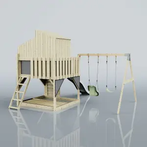 PolarPlay Kids Climbing Tower & Playhouse with Swing and Slide - Swing Jari Mist