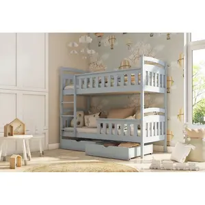 Forgey Single (3') Standard Bunk Bed Grey