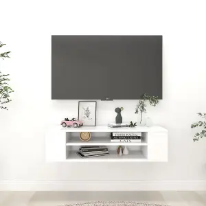 Berkfield Hanging TV Cabinet White 100x30x26.5 cm Engineered Wood