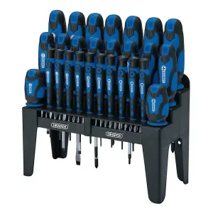 Draper  Soft Grip Screwdriver and Bit Set, Blue (47 Piece) 16736